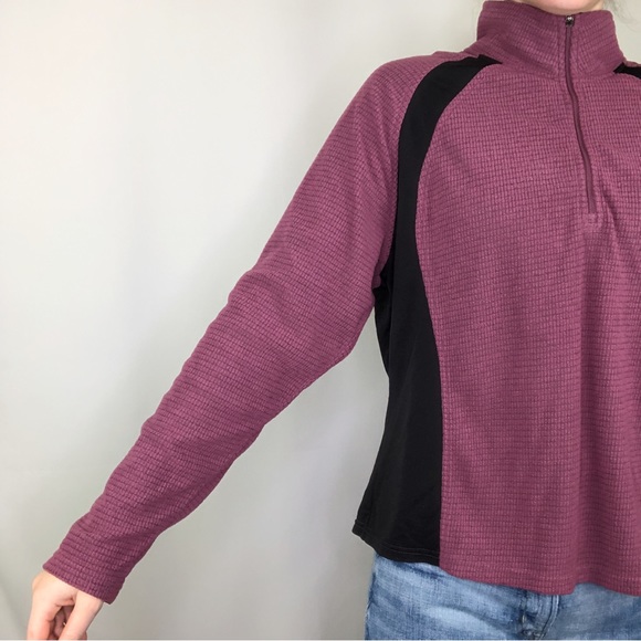 L.L Bean Sweater Long Sleeve Athletic Waffle Knit Outdoor Top Collared Camping - Picture 6 of 11